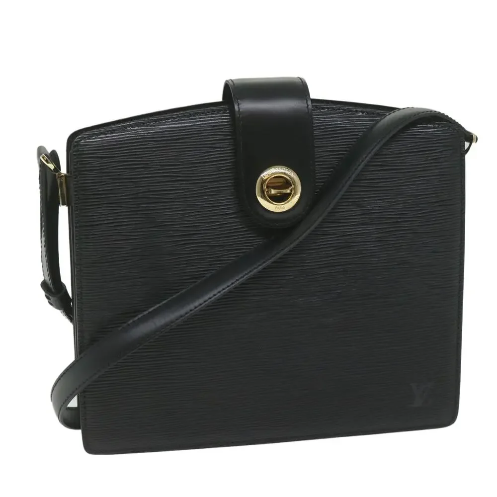LOUIS VUITTON Epi Capuchin Shoulder Bag Black M52342